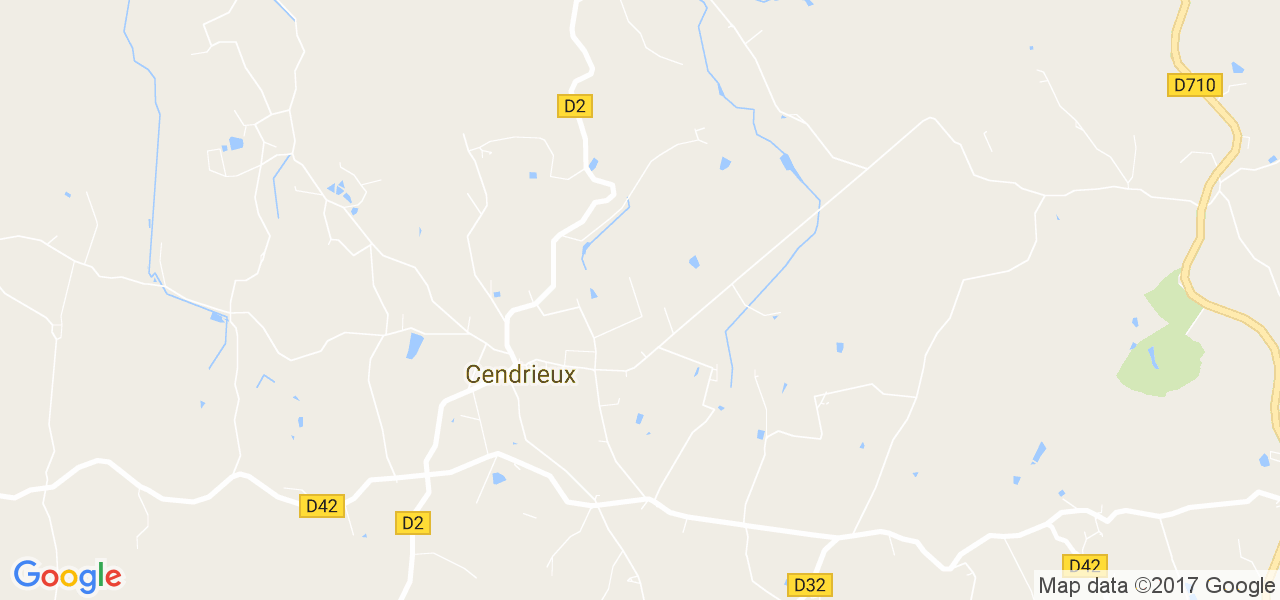 map de la ville de Cendrieux