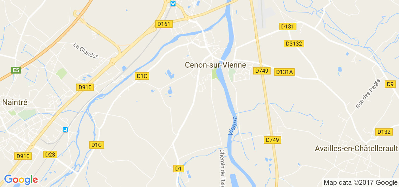 map de la ville de Cenon-sur-Vienne