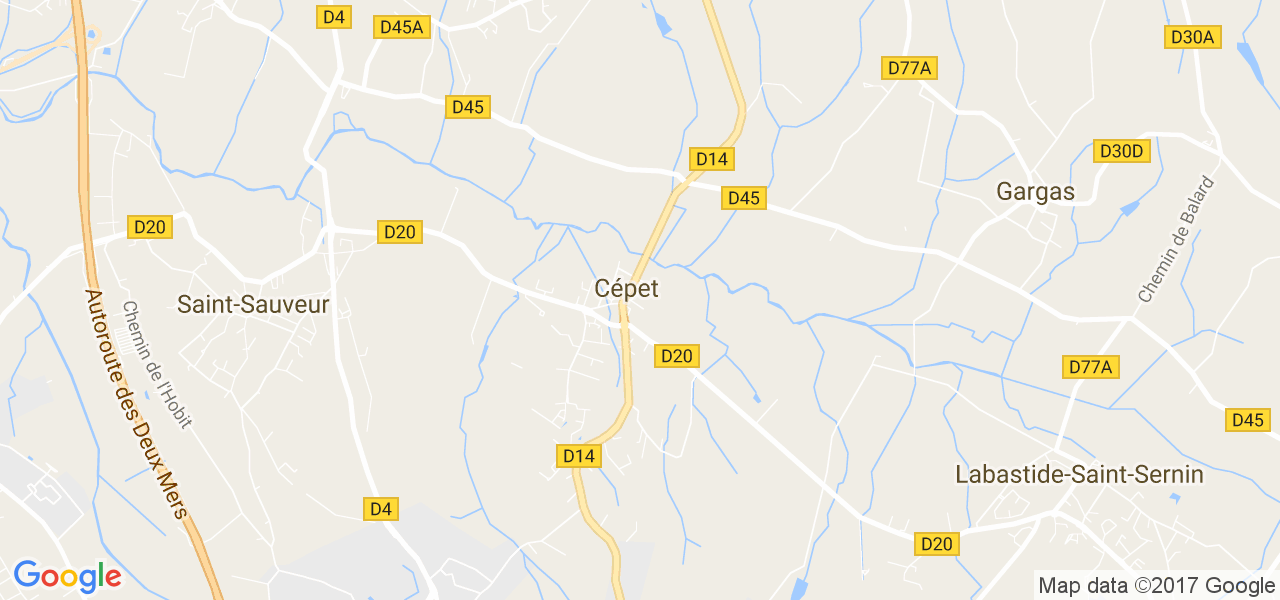 map de la ville de Cépet