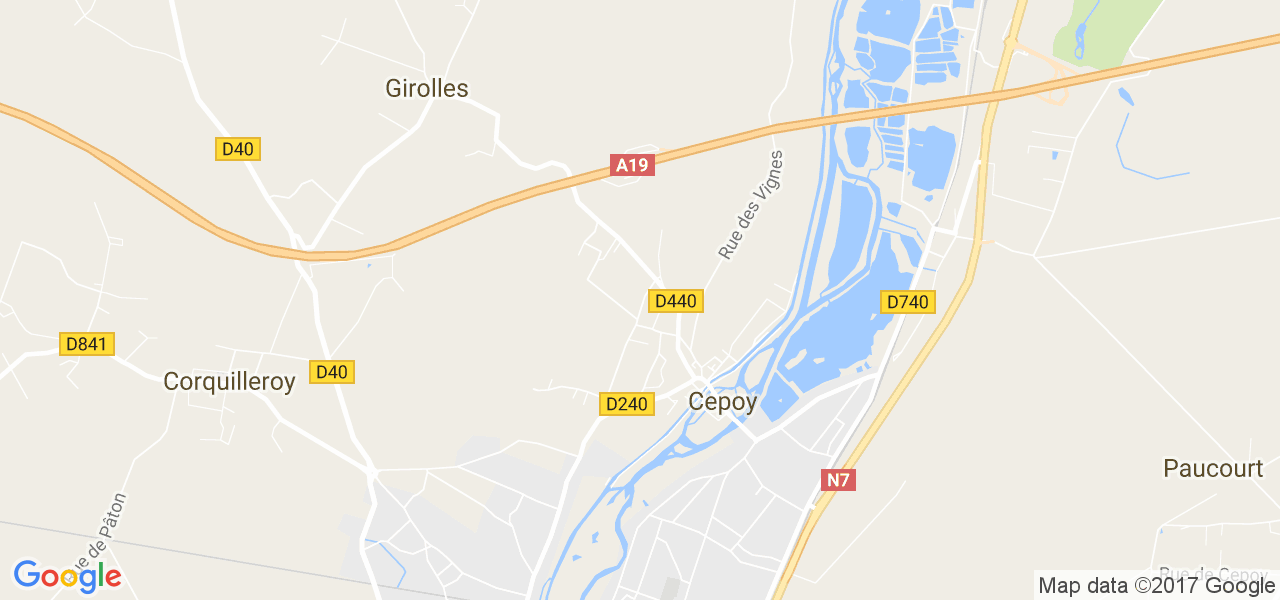 map de la ville de Cepoy