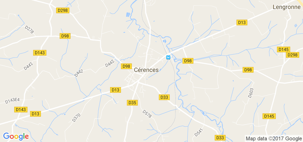 map de la ville de Cérences