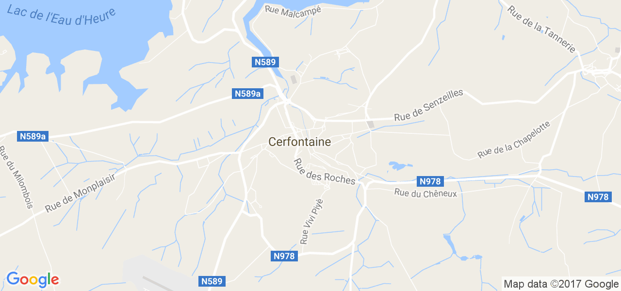 map de la ville de Cerfontaine