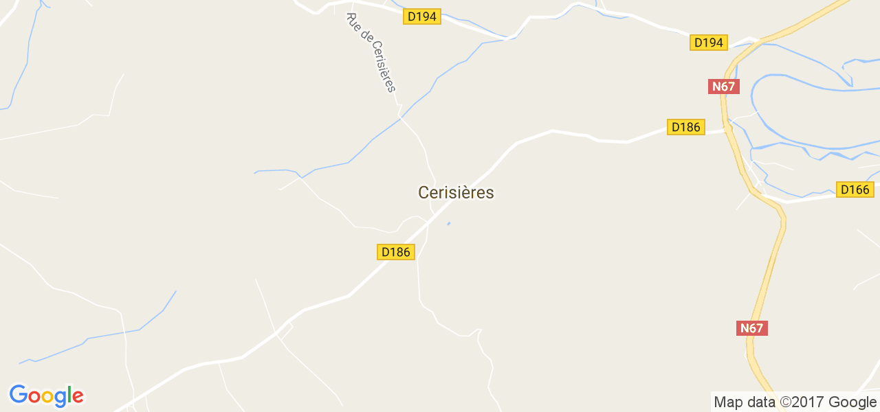 map de la ville de Cerisières