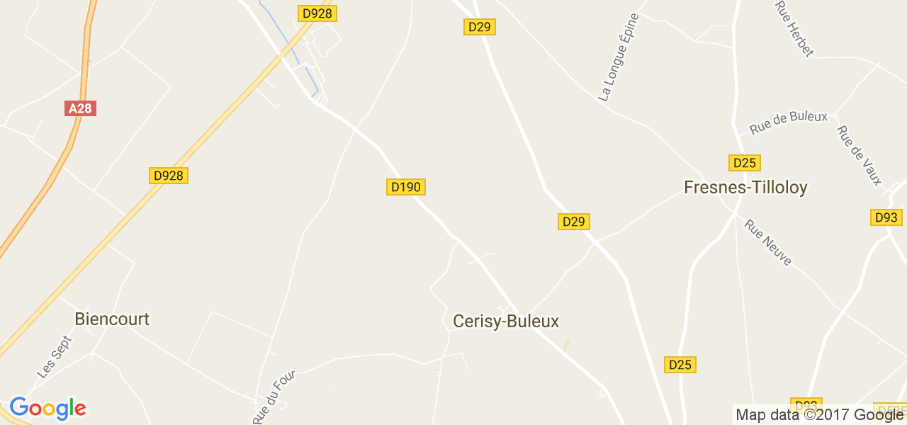 map de la ville de Cerisy-Buleux