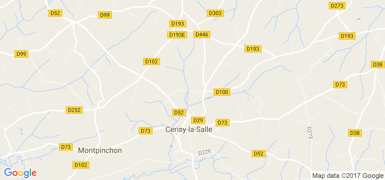 map de la ville de Cerisy-la-Salle