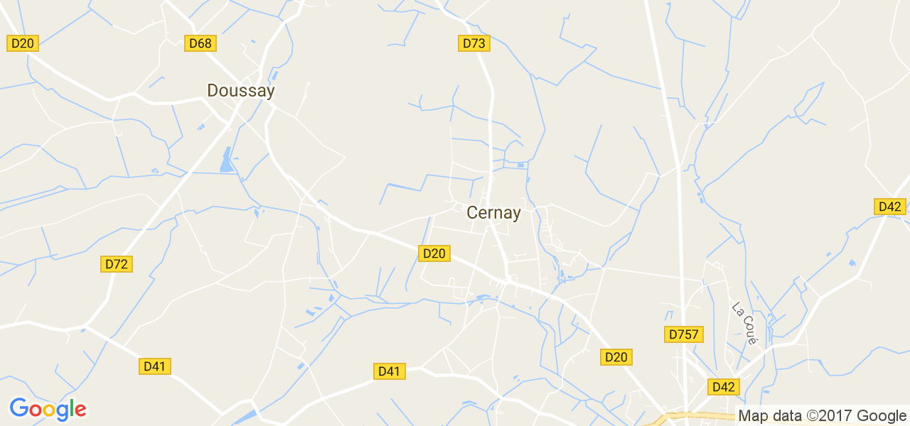 map de la ville de Cernay