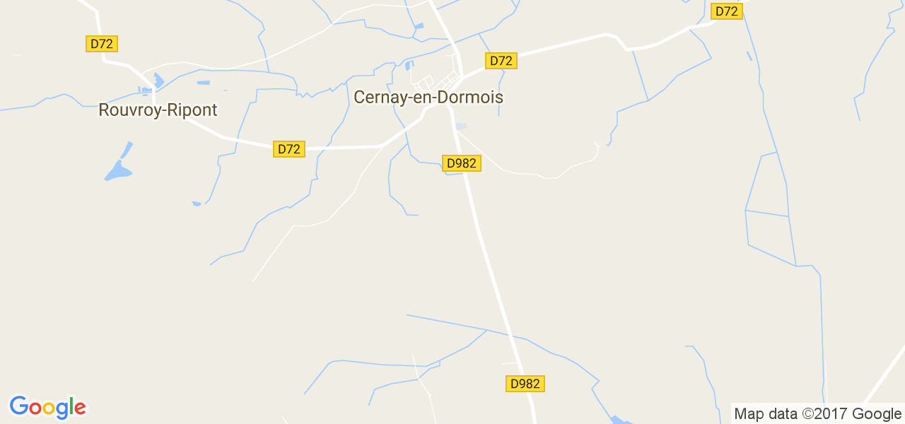 map de la ville de Cernay-en-Dormois