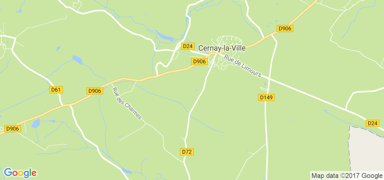 map de la ville de Cernay-la-Ville