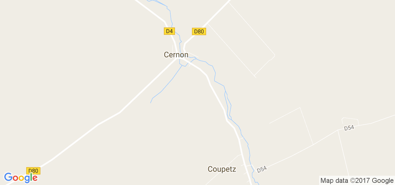 map de la ville de Cernon