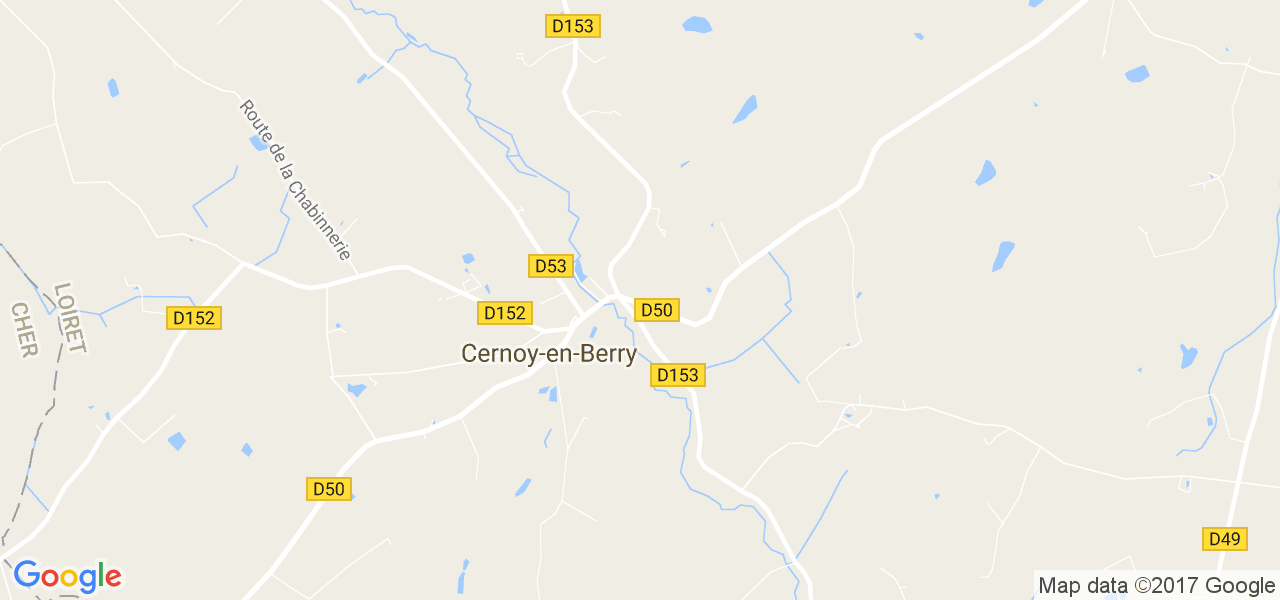 map de la ville de Cernoy-en-Berry