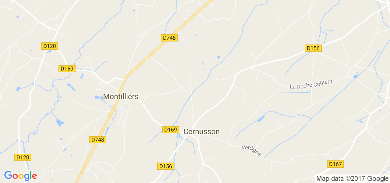 map de la ville de Cernusson