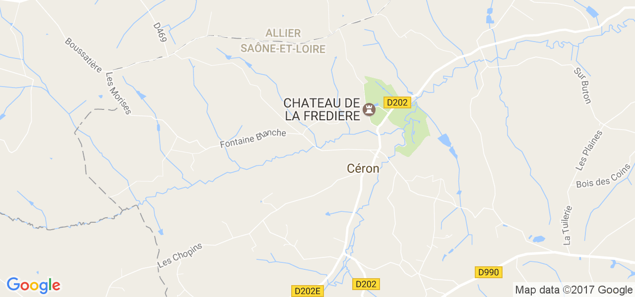 map de la ville de Céron