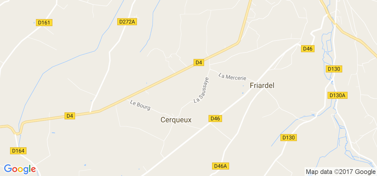 map de la ville de Cerqueux