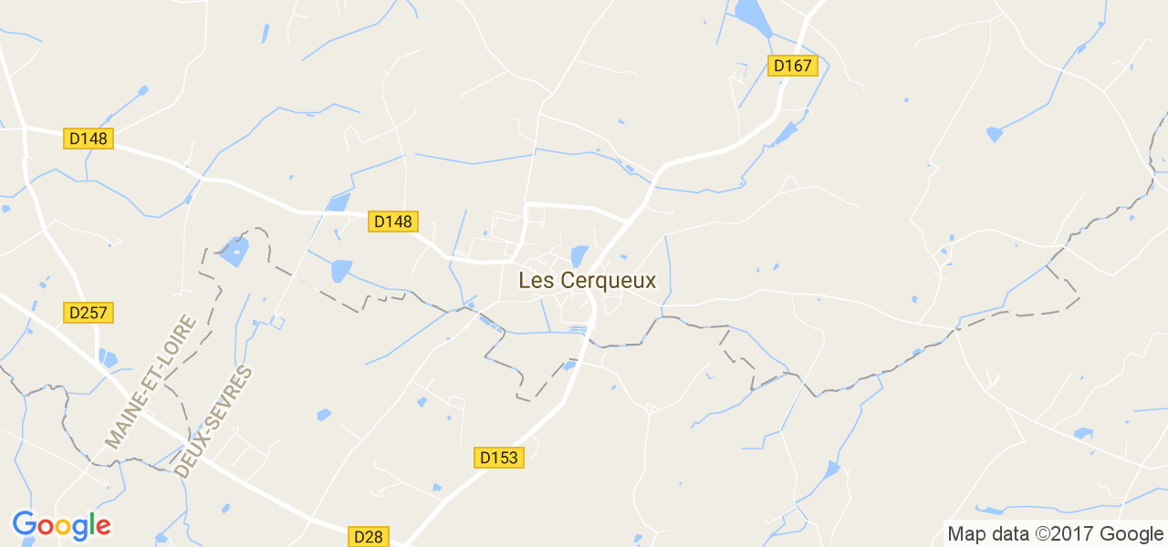 map de la ville de Cerqueux