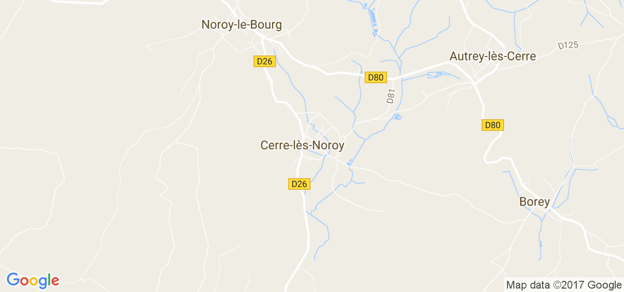 map de la ville de Cerre-lès-Noroy