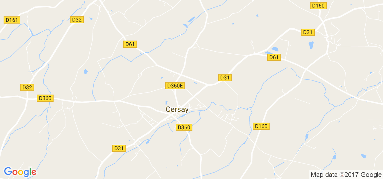 map de la ville de Cersay