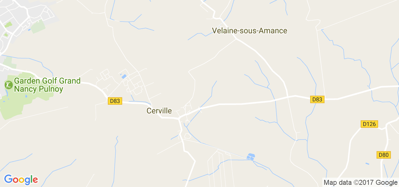 map de la ville de Cerville