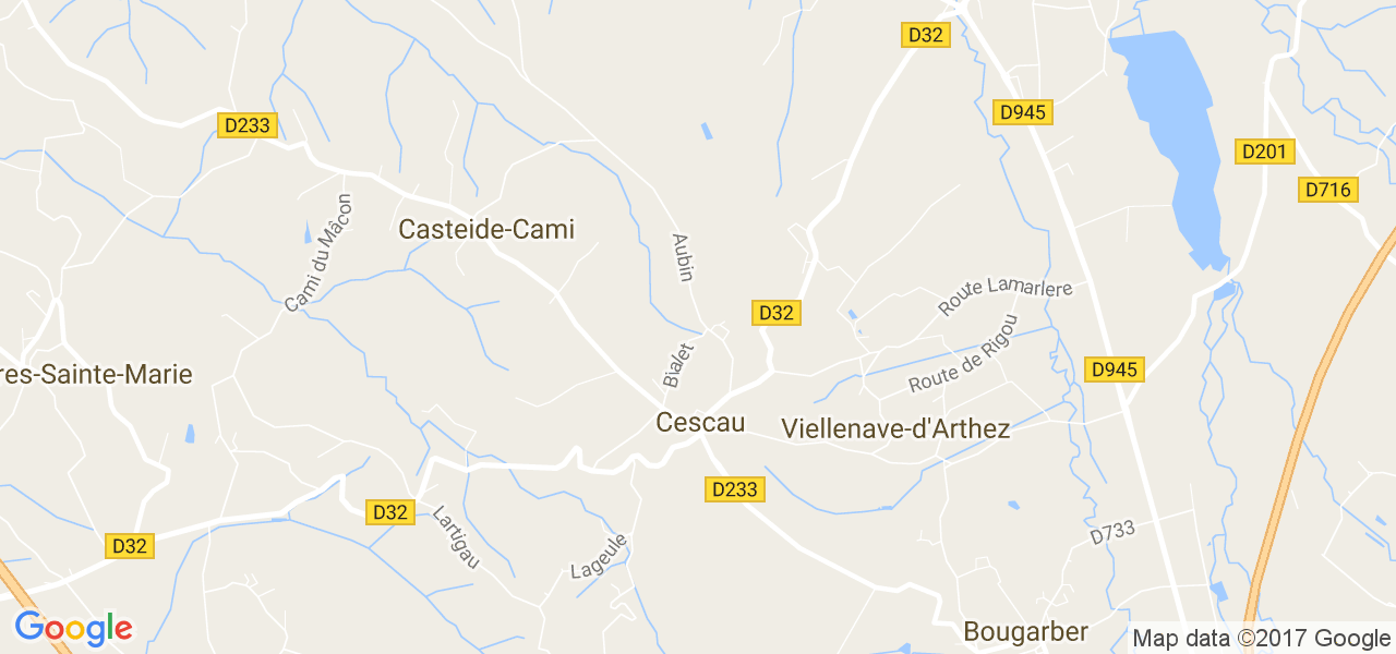 map de la ville de Cescau