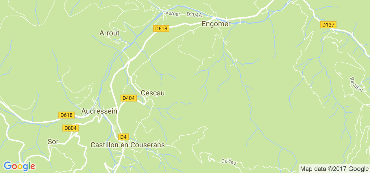 map de la ville de Cescau