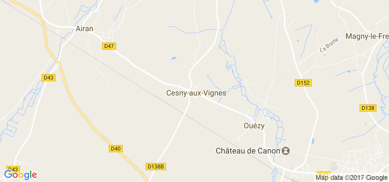 map de la ville de Cesny-aux-Vignes