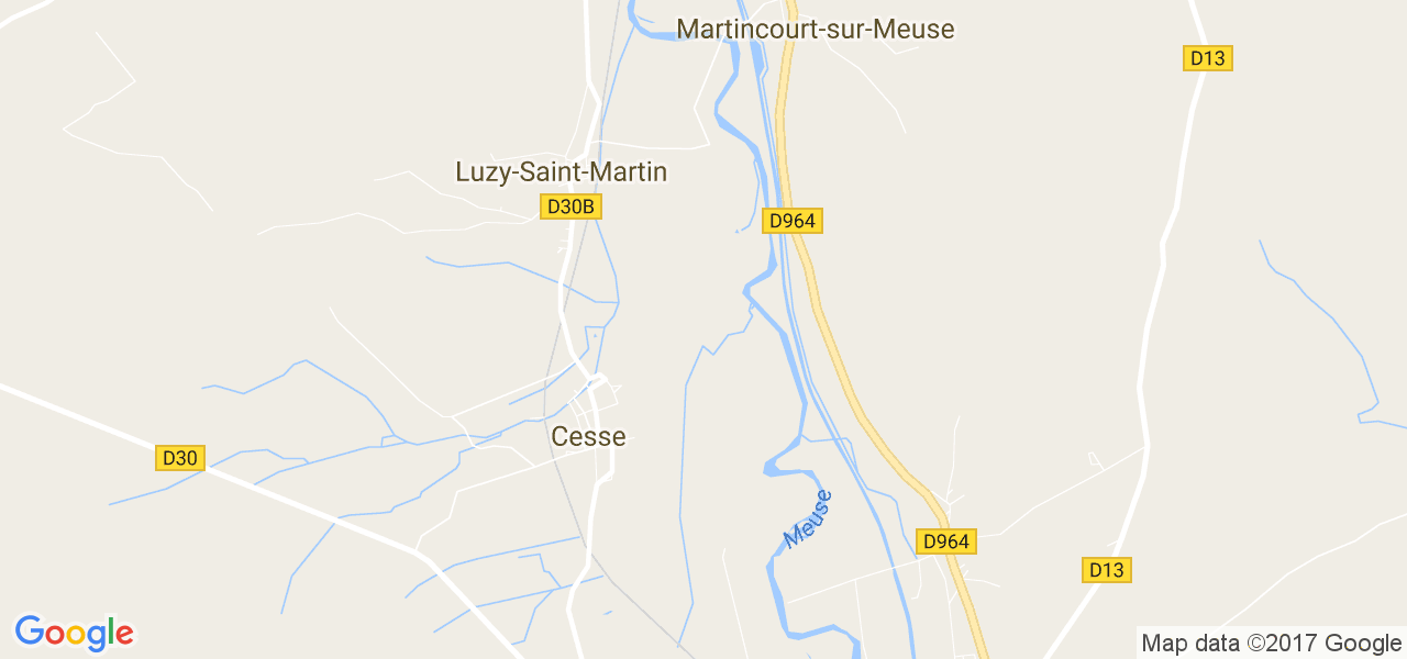 map de la ville de Cesse