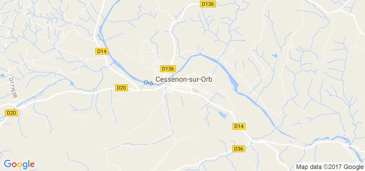 map de la ville de Cessenon-sur-Orb