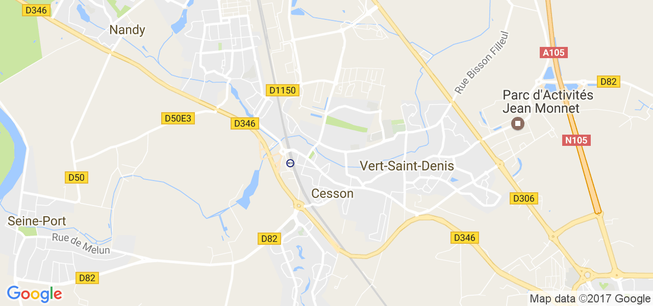 map de la ville de Cesson