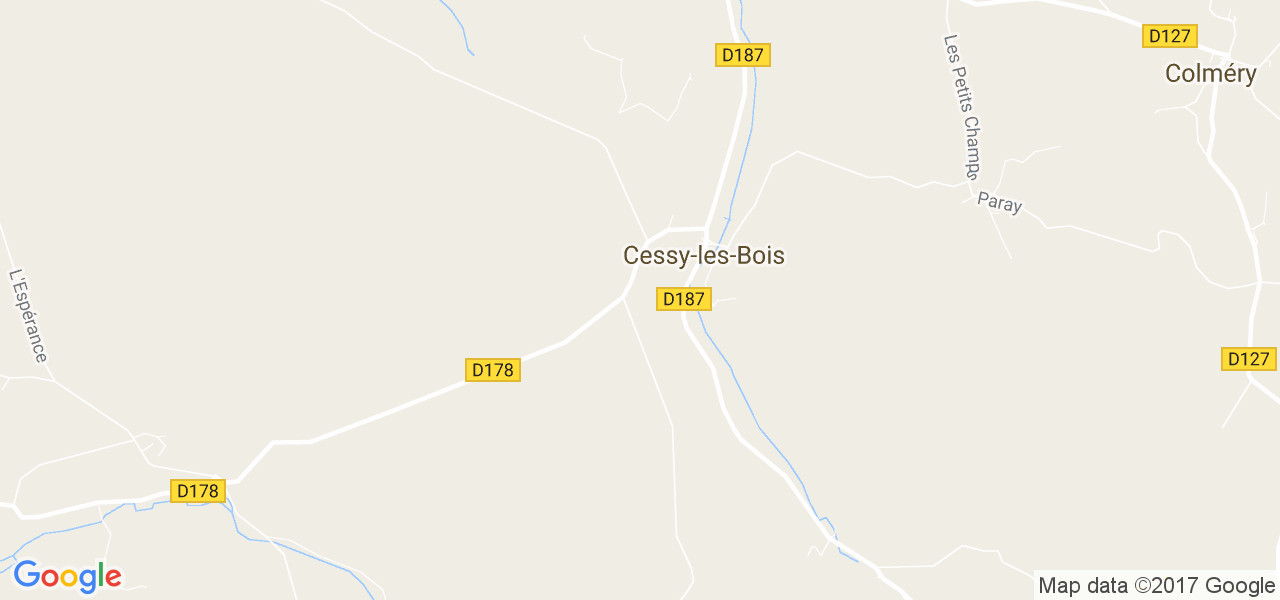 map de la ville de Cessy-les-Bois