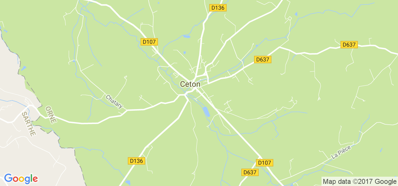 map de la ville de Ceton