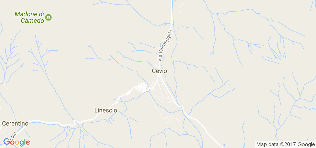 map de la ville de Cevio