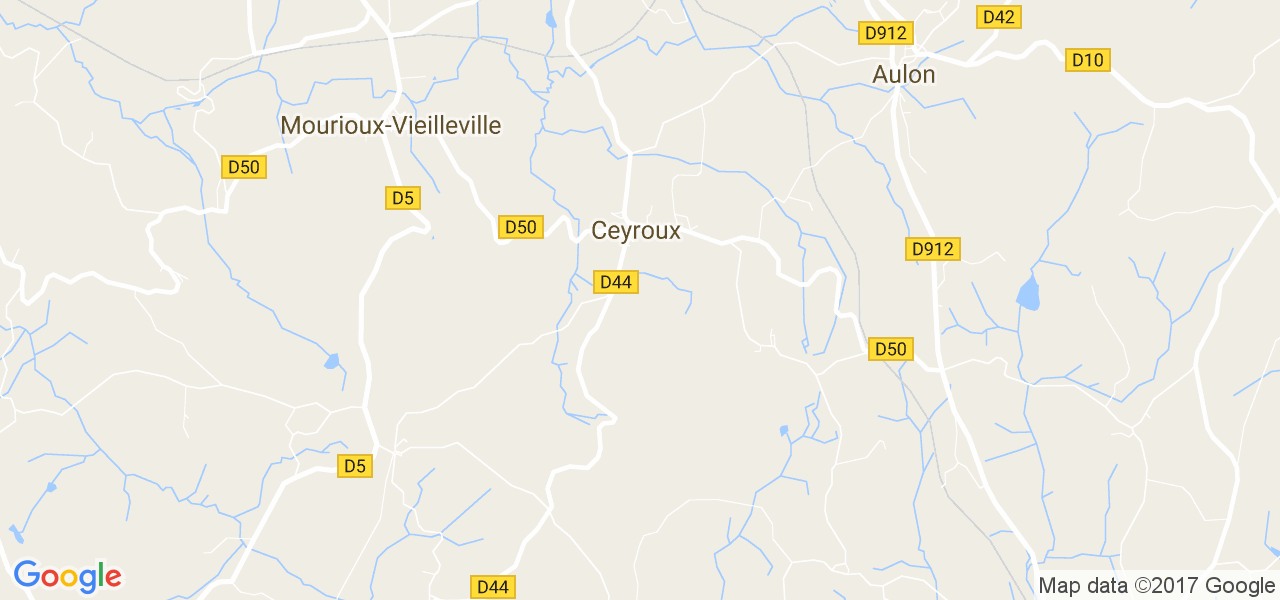 map de la ville de Ceyroux