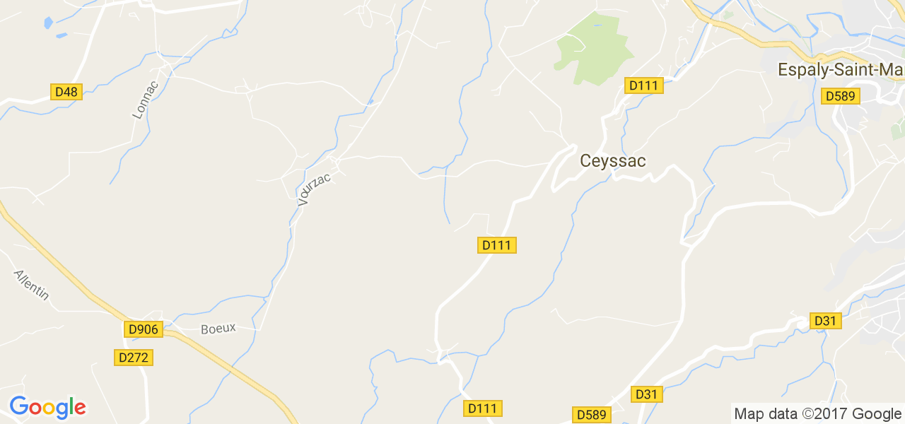 map de la ville de Ceyssac