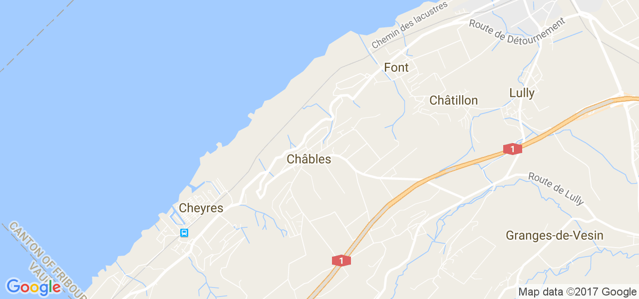 map de la ville de Châbles