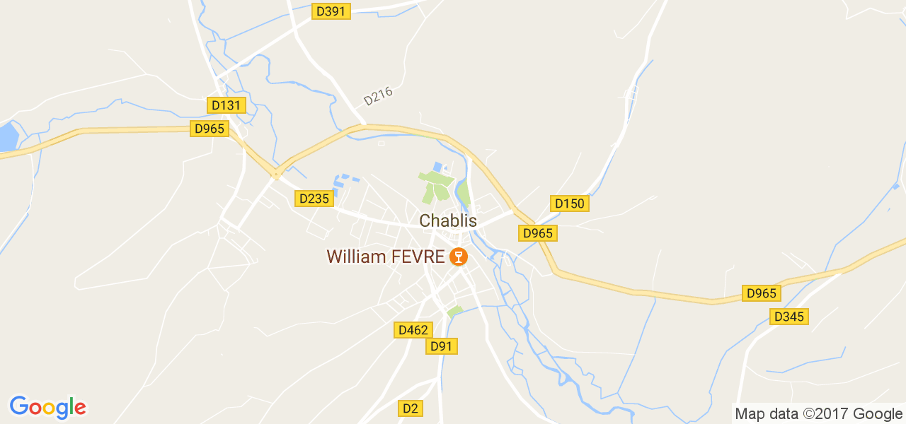 map de la ville de Chablis