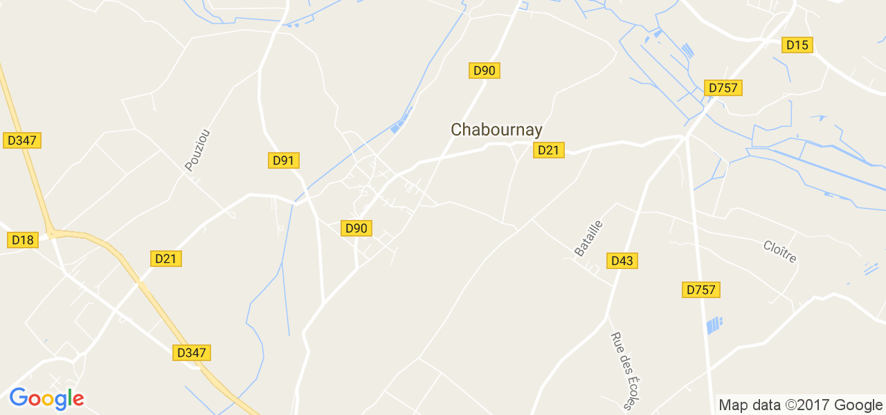 map de la ville de Chabournay