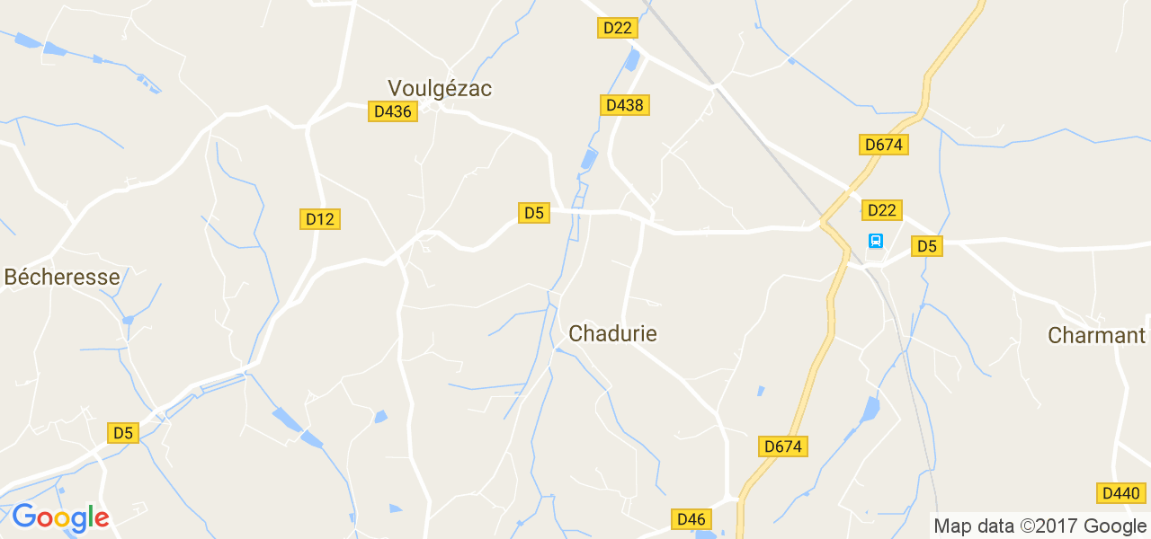 map de la ville de Chadurie