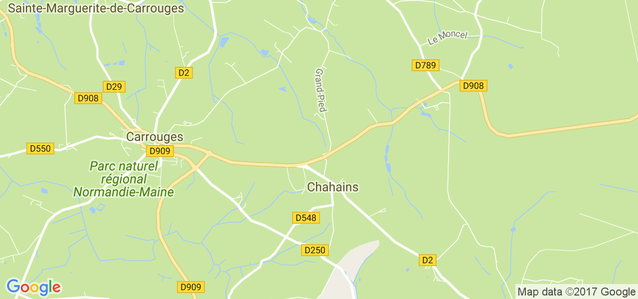 map de la ville de Chahains