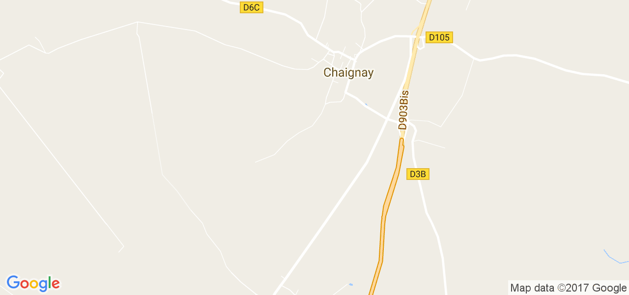 map de la ville de Chaignay