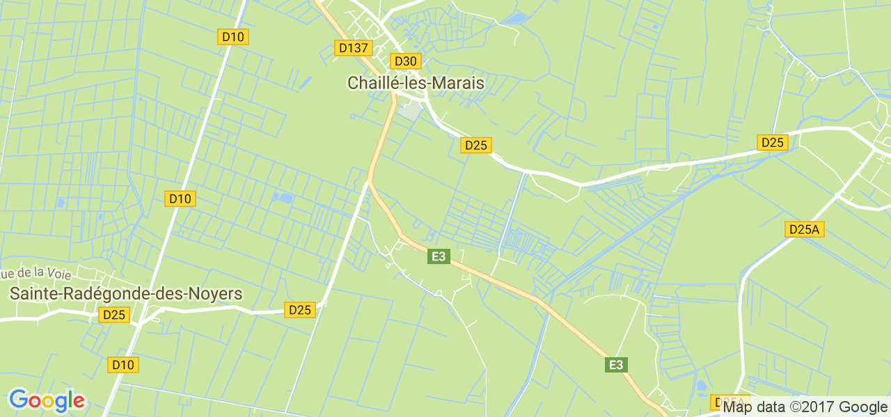 map de la ville de Chaillé-les-Marais