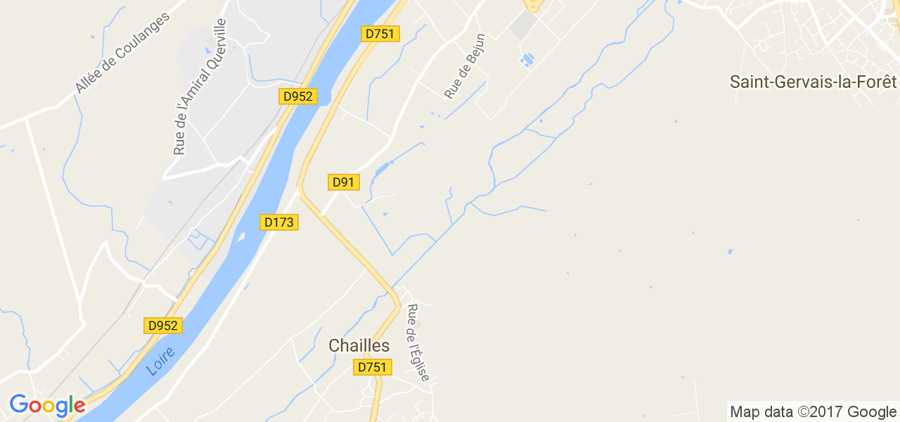 map de la ville de Chailles