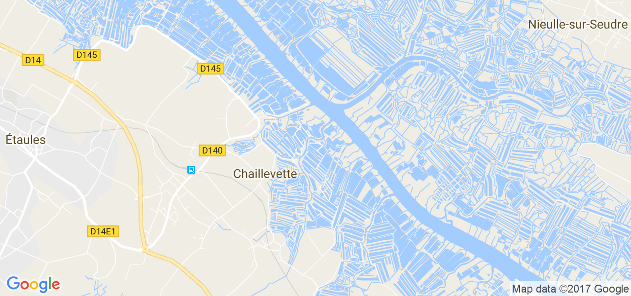 map de la ville de Chaillevette