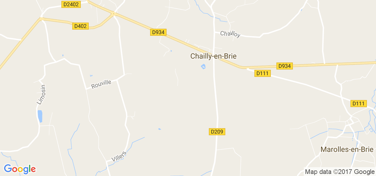 map de la ville de Chailly-en-Brie