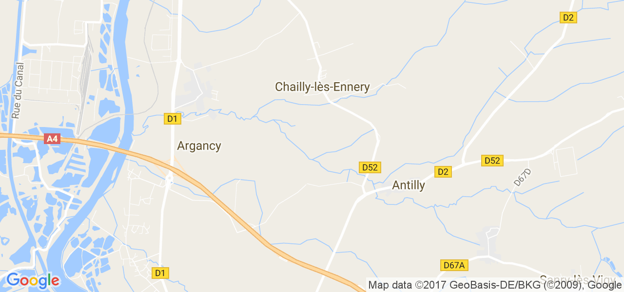 map de la ville de Chailly-lès-Ennery