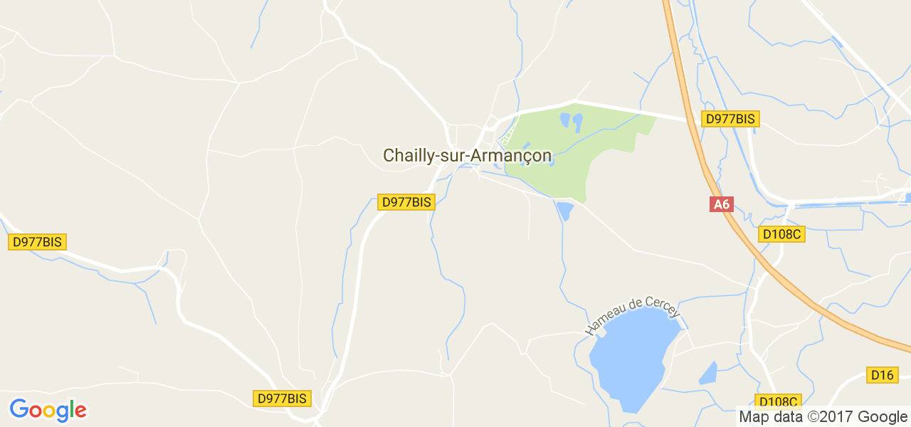 map de la ville de Chailly-sur-Armançon