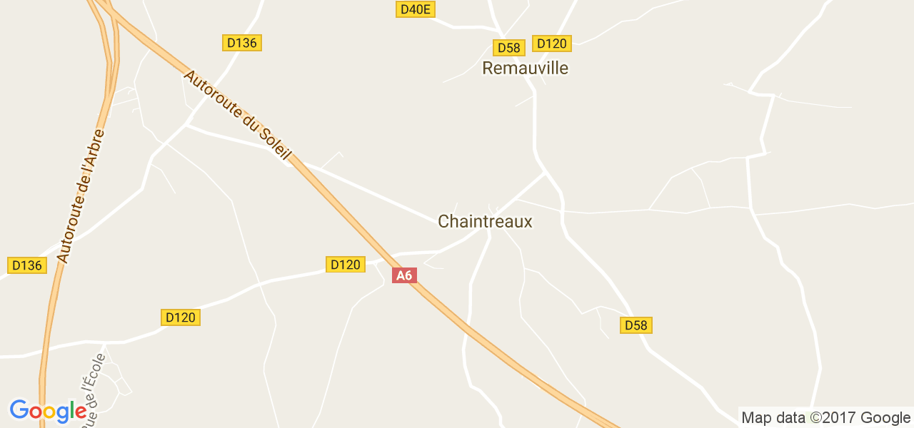 map de la ville de Chaintreaux