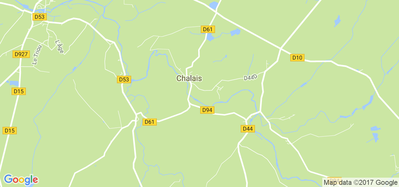 map de la ville de Chalais