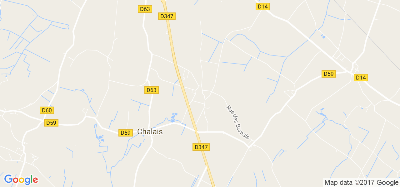 map de la ville de Chalais