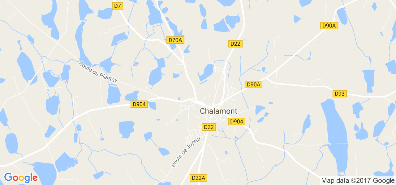 map de la ville de Chalamont