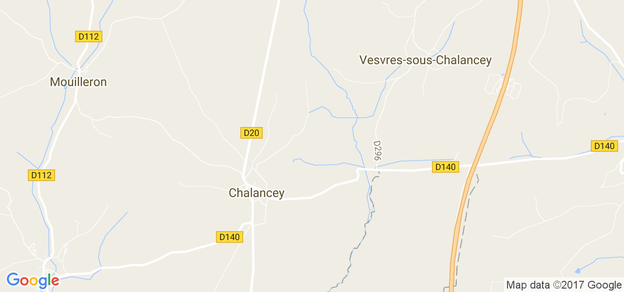 map de la ville de Chalancey