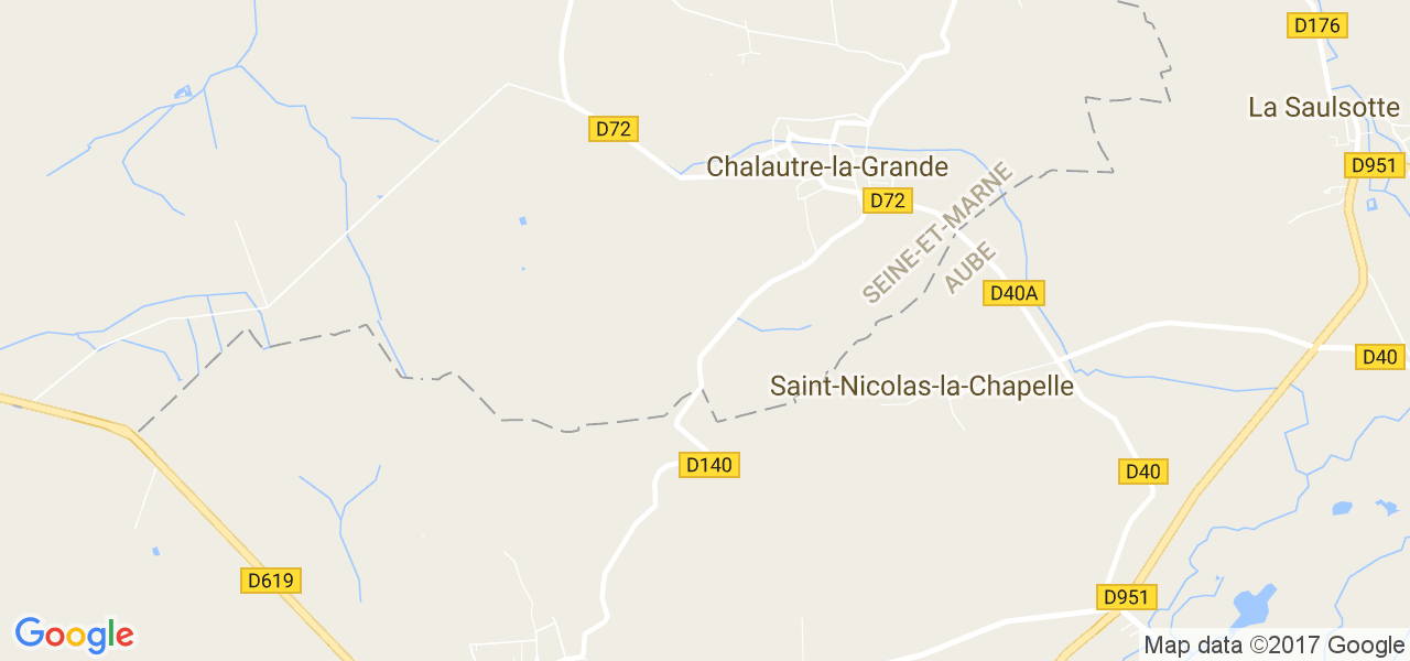 map de la ville de Chalautre-la-Grande